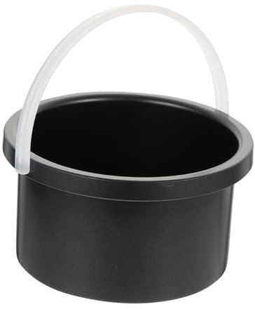 PLAFOPE Black Aluminum Wax Melting Bowl Inner Pot for Hair Removal Wax Heater High Temperature Resistant Accessory Suitable for Spa and Professional Use