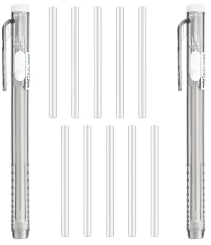 Mechanischer Radierstift, mechanischer Radiergummi, Radiergummi im Stiftstil, Nachfüllungen für Bleistift-Radiergummis, Radiergummis im Stiftstil mit 10 einziehbaren Ersatzminen für Künstler, die zeic