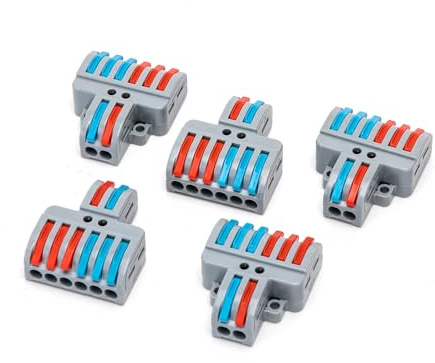 Morsettiere 2 ingressi 6 uscite (5 pz.) per collegamento elettrico e distribuzione del segnale.