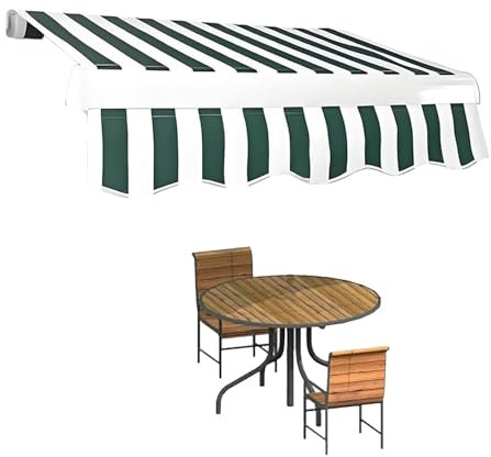 Markise Stoff, Markisevolant for Markise, Langlebiger Markisenstoff, Markisen Ersatzteile, Wasserdichter Mehrzweck-Markisenschutz, Wasserabweisend Markisestoff Markisentuch Ersatzstoff mit Volant(Gree