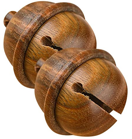 IMIKEYA 2stücke Holzglocke Anhänger Mit Duftkugelbehälter Zum Öffnen Für DIY-projekte Und Dekoration Als Handtaschenanhänger Oder Windspiel Mit Räucherperlen Platz