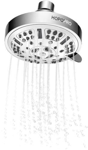Alcachofa de ducha alta | 9 funciones, regadera de mano de alta presión, cabezal de ducha de baño de 4 pulgadas de alto con accesorios ajustables para una experiencia de ducha incluso bajo baja
