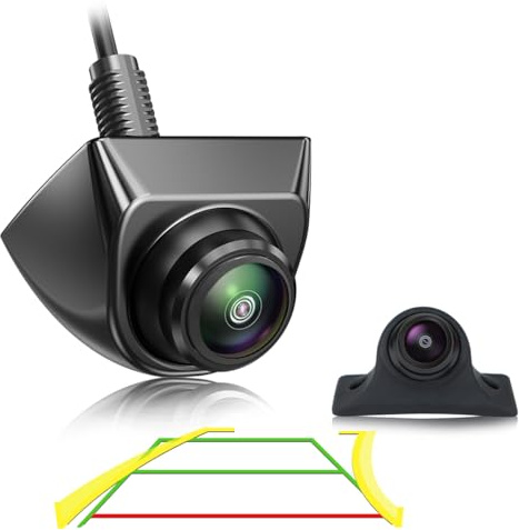 Car Backup Camera with Dynamic Trajectory Guide Line, GreenYi AHD 1080P Reverse Rear View Cam, Adjustable Fisheye Lens, Waterproof Night Vision 170 Degree Wide View