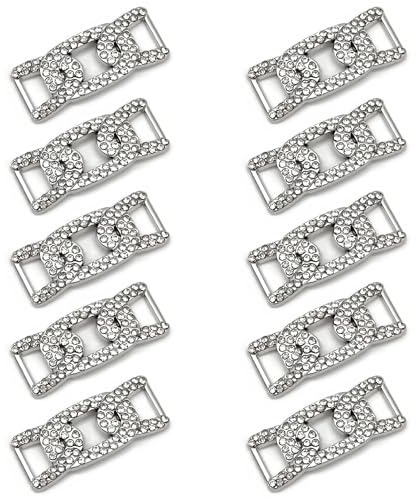 Niuhong 10 Pcs Lacets Boucle Strass Boucles Chaussures Bling Baskets Bijoux Diamant Pendentif Chaussure Diamant Accessoires Chaussures Décoratifs Chaussures Sport Chaussures Décontractées (B)