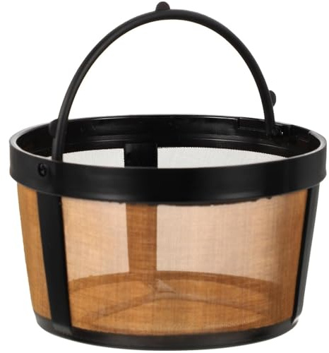 NUOBESTY Filtre à Café Inox Réutilisable Panier Passoire à Café Métal Solide Compatible Usage Domestique Noir Maille pour Machine à Électrique
