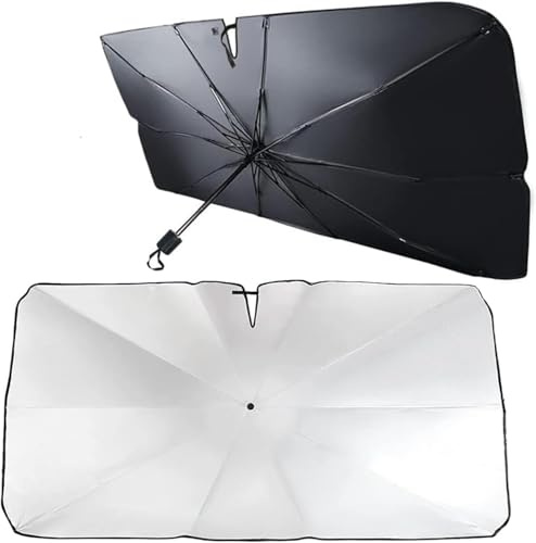 Ombrello parasole auto,Parasole auto interno,Para sole per auto,Parasole per auto 140 x 80 cm,Parabrezza pieghevole con protezione solare con protezione UV
