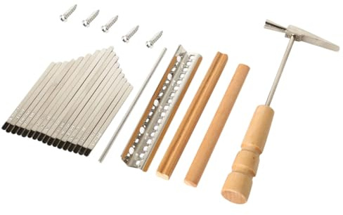 ibasenice Kalimba Selbstgemacht Schlüsselset mit 17 Tasten und Metall Glatte Oberfläche und Elastizität für Daumenklavier Reparatur und Geschenk für Kinder