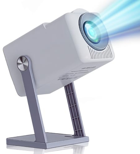 LaylaTang K300 Smart Projector, WiFi 6 & BT 5.4 for Outdoor Movie Night, 360° Stand with Auto Keystone, Native 1080P (4K Support) Portable Cinema for Backyard Gatherings & Summer Sports Season