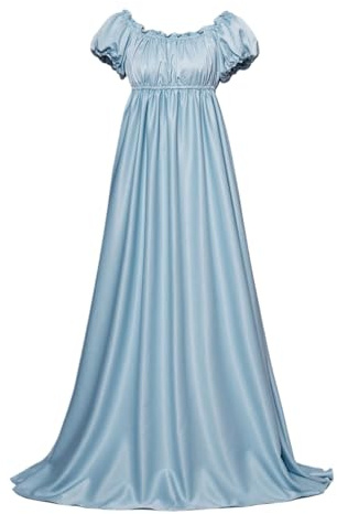 Generico Abito Regency Abito Medievale retrò,Abito da Cocktail Elegante Corte Maniche,Abito Medievale da Donna,Vintage, Stile Gotico,Elegante, per Carnevale,Costumi Halloween Adulti