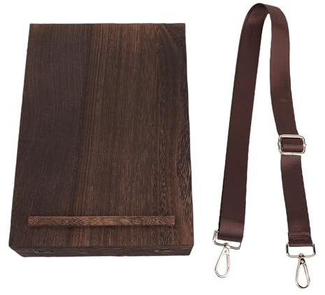 Eujgoov Skizzenbox aus Holz, A4-Staffelei, Künstler-Werkzeugtasche, Handgefertigte Messenger-Box für Schriftsteller und Designer