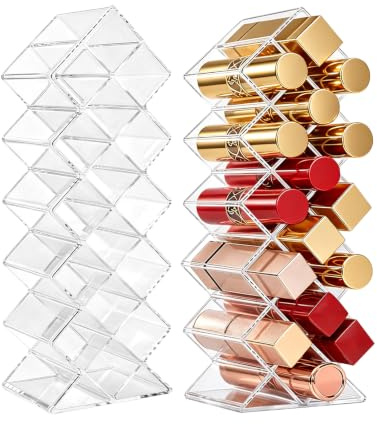 HO-SFSM Organizador de pintalabios, soporte para pintalabios, 16 lugares,Torre De Labios, Labios Maquillaje Soporte Pintalabios, para Encimera de Tocador de Baño