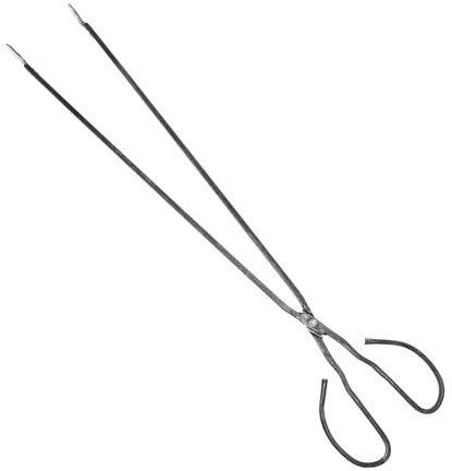 UKCOCO Pinzas Largas para Barbacoa de 60 Cm Pinzas Resistentes para Leña de Metal para Barbacoa al Aire Libre y Uso Doméstico Accesorio Multiusos para Cocina y Chimenea