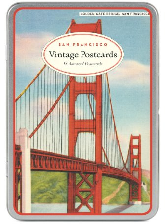 Cavallini San Francisco Carte Postale, 18 Postcards per Tin