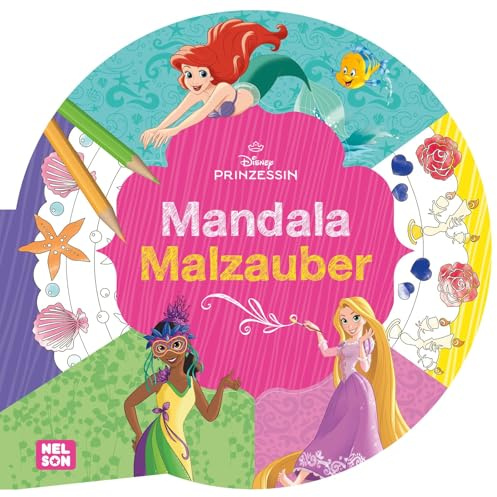 Disney Prinzessin: Mandala-Malzauber: 40 Mandalas zum Ausmalen ab 4 Jahren mit allen Prinzessinnen wie Arielle, Rapunzel, Vaiana und Cinderella
