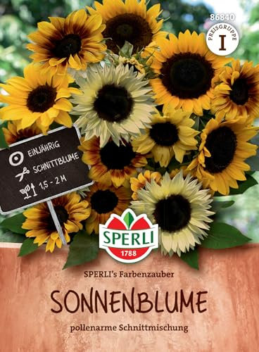 Sperli Sonnenblumensamen SPERLI's Farbenzauber 86840 - Einjährig - Schnittblume - pollenarme Schnittmischung - Saatgut, Blumensamen, sunflower seeds