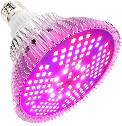 100W Lámpara LED Plantas Crecimiento Interior MILYN E26/E27 Espectro Completo LED Grow Light 150 Leds Luces Led Cultivo para Interior, Invernadero, Plantas Hidroponia Crecimiento y Floracion
