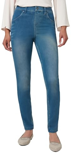 HUE Damen Ultraweiche Denim-Leggings mit Hoher Taille Strumpfwaren, Windsor Blue Wash, 3X