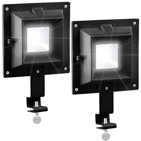 2 lampes solaires avec 6 LED SMD pour clôture et gouttière [Lunartec]
