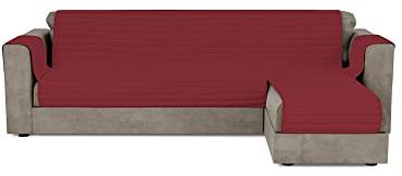 Italian Bed Linen Trendy Sofabezug, wendbar, mit Halbinsel, Bordeaux, 190 cm