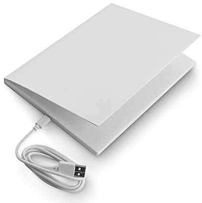 SoundGreets Audio Grußkarte inkl. USB Kabel - Sound Datei (Mp3) bis 8 Min. Länge vom PC per USB aufspielen, Aufladbarer Akku, Top Lautsprecher, Blanko neutral ohne Text mit Musik selbst gestalten