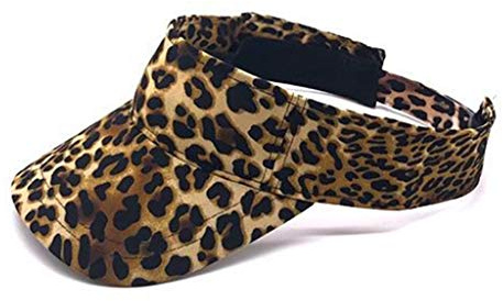 RK-HYTQWR Korean Yle Ladies Spring Summer Vintage Leopard Empty Top Baseball Cap Uv Protection Wide Brim Adjuable Sports Sun Visor Hat,Topless Baseball Cap Yellow Leopard Print,Yellow Leopard