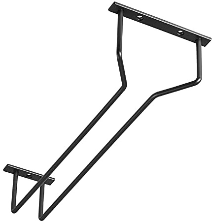 SOTECH Gläserhalter für 1 Glasreihe 120 x 355 x 70 mm schwarz | Halter für Weingläser Sektgläser Biergläser Weinglashalter