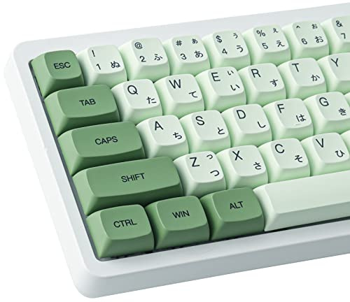 Suzit keycaps PBT 124 Key XDA Profile Dye Sublimation Matcha Keycaps for Cherry MX Mechanical Keyboard