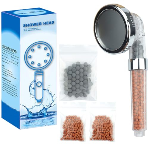 Économiseur d'eau de douche ionique à filtre à haute pression à trois couches roelgs avec accessoires supplémentaires remplaçables