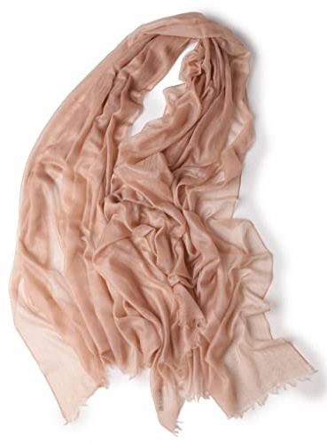 Prettystern Damen 100% Kaschmir feder-leicht Ring Pashmina Schal Abendkleid Stola aus hauch-dünn 200 garn Cashmere Fäden