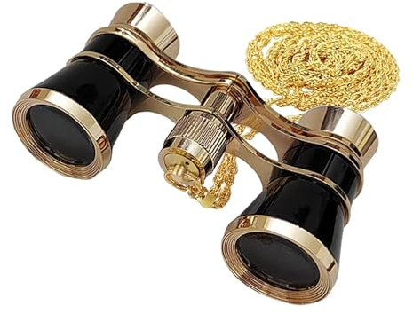 Opera Glasses Binoculars 3 X 25 Compact and Lightweight Optical BK7 Theater Glasses with Chain for Adults Kids Women in Concert Theater Opera