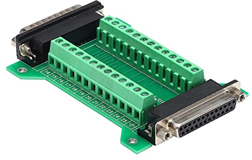 PENGLIN DB25 maschio a femmina Breakout Board, RS232 D-SUB seriale a 25 poli morsetto di collegamento di genere changer maschio