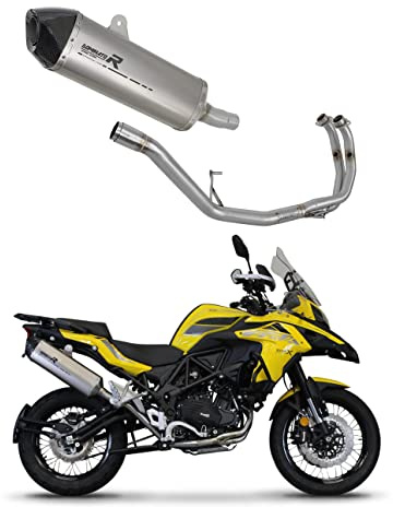 DOMINATOR Impianto di scarico Collettori Marmitta Silenziatore Titanio HP7 compatibile con TRK 502 X 2018-2021