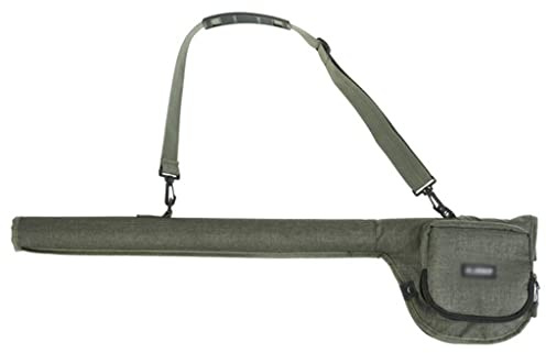 Sac de pêche Double Toile pour Canne à Mouche et Moulinet Combo Set Canne à pêche Moulinet Sac à bandoulière (Vert 82 * 20cm)