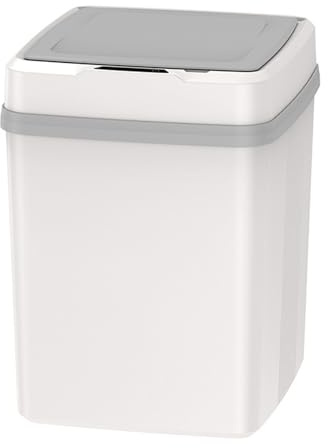 NOENNULL Petite Poubelle de Salle de Bain de 12 L, Poubelle étroite et étanche, Multifonction, Capteur de Mouvement Silencieux, Poubelle Entièrement Automatique avec Couvercle pour