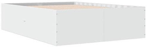 vidaXL Bettgestell Weiß 140x200 cm Holzwerkstoff