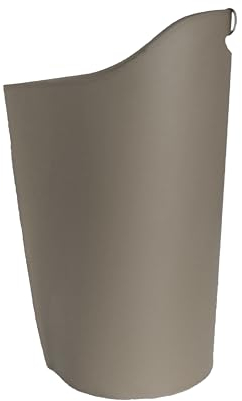 LIMAC Design Sapel - Bolsa moderna porta pellets de cuero, contenedor de pellets para estufa, original bolsa porta pellets para chimenea, fabricada en Italia, color gris