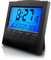 CSL - Reisewecker Funk digital - Funkwecker mit Temperaturanzeige - DCF Funkuhr - 3,3 Zoll LCD-Display mit Blauer LED Hintergrundbeleuchtung - Wecker mit Innen- Datums- und Wochentagsanzeig