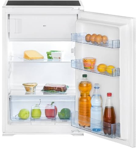 Bomann, Réfrigérateur et Congélateur Encastrable 118L Blanc KSE7810 - Réfrigérateur 104L, Congélateur 14L, Éclairage LED, Dégivrage Automatique, Contrôle Température, Idéal pour Petits Espaces
