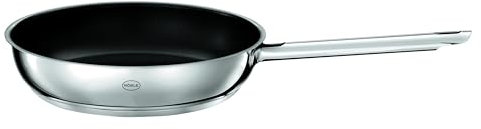 RÖSLE Elegance ProCeraPlus Bratpfanne, Antihaft und Robust - Ø 20 cm, Hitzebeständig bis 260 °C, Keramikversiegelung, silbern, Edelstahl 18/10