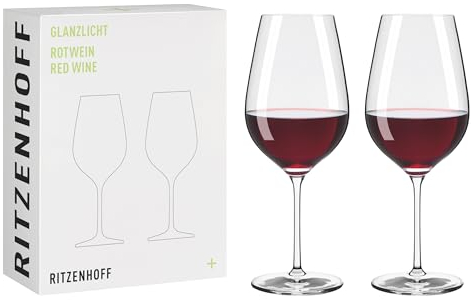 RITZENHOFF 8011001 - Copa de vino tinto (600 ml, 2 unidades, en set de regalo), diseño elegante y moderno, fabricado en Alemania