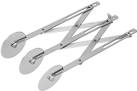 Pastry Cutter, Pastry Cutter, Pizza Cutter with Adjustable Roller Pastry Knife Dough Cutter Food Grade Polished Stainless Steel Dough Cutter for Pastries, Dough, Pizzas and Cakes (Tricycle Knife)