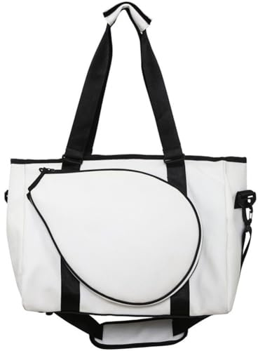 Muteitt Tennistasche, Tennis-umhängetasche Abnehmbarem Schultergurt, Tennis-Einkaufstasche, Große Kapazität, Tennisschläger-Tasche, Tragbare Umhängetasche