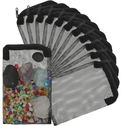 20 Stück Filter Media Bag Mit Reißverschluss 10x15cm Schwarz Aquarium Reinigung Netzbeutel Filtermedienbeutel Für Aquarien Kleine Filter Beutel Für Aquarien Aktivkohle Filtersteine Keramikringe