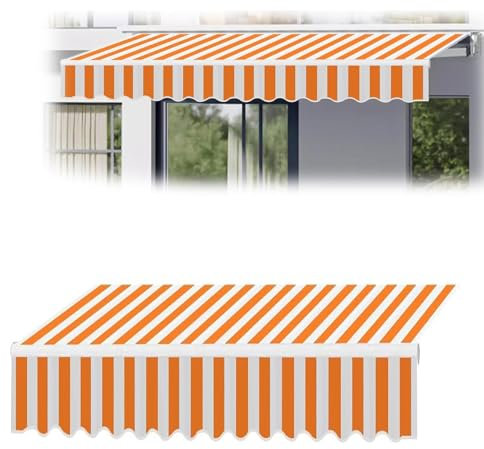 Markisen Ersatzstoff Markisenstoff, Markisenbespannung，Wechseln Balkonmarkisen Sonnenschutz Stoff, Sonnenschutzdach Für Einziehbare Markisen, Mit UV-Schutz Sonnenschutz(Yellow,3.6x3m(12x10ft))