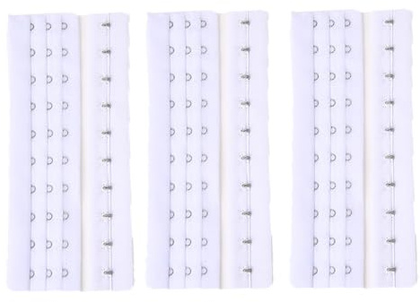 TMTGTS Estensione per reggiseno, 8 pezzi, 3 file con 10 ganci, per reggiseno, morbido e confortevole, ricambio per biancheria intima, prolungamento da donna, bustiers Shapewear (bianco10#)
