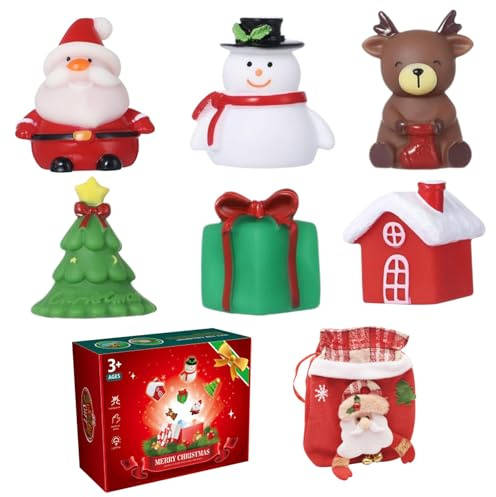ensemble de jouets de bain lumineux mignons élan de Noël Père Noël bonhomme de neige lumières de baignoire pour enfants avec lumière LED colorée jouets de Noël pour bébés garçons et filles cadeaux d'a