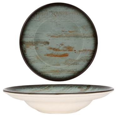 Bonna Assiette De Pâtes - Madera - Porcelaine - 27 cm (450cc) - lot de 2