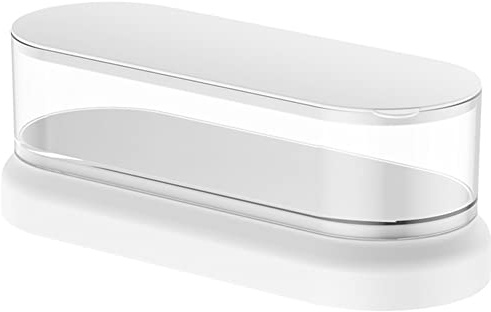 Lonrtesw MáQuina de Limpieza UltrasóNica, Tanque Cristalino, Limpiador de Plata para Anillos, Ropa, Gafas, Cepillo CosméTico, Relojes