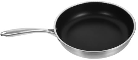 Mikinona Padella Antiaderente a Nido D'ape in Acciaio 30 Cm Padella Per Friggere Uova e Bistecche Rivestimento Antiaderente Per Singoli e Piccole Famiglie