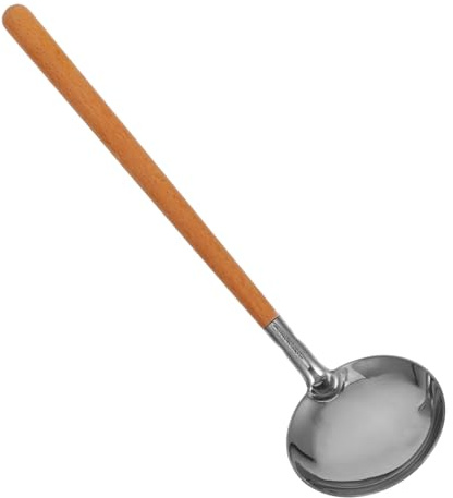 COLLBATH Stainless Steel Soup Ladle Fine Mesh Strainer Japanese Style Canning Spoon for Kitchen Cooking Gadgets